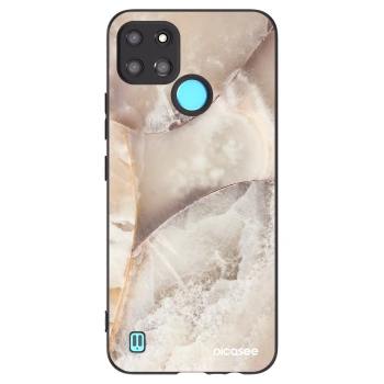 Picasee silikonski črni ovitek za Realme C21Y - Cream marble
