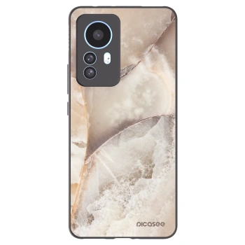 Picasee silikonski črni ovitek za Xiaomi 12T - Cream marble