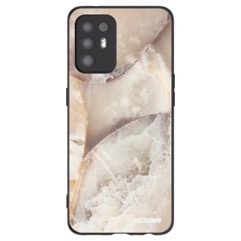 Picasee silikonski črni ovitek za OPPO A94 5G - Cream marble