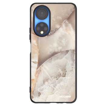 Picasee silikonski črni ovitek za Honor X7 - Cream marble