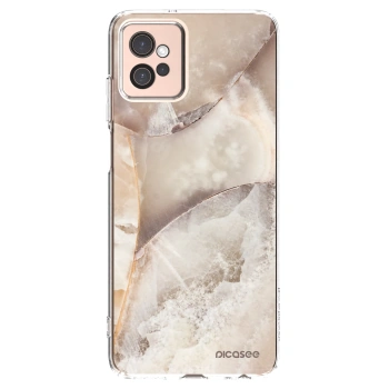 Picasee silikonski prozorni ovitek za Motorola Moto G32 - Cream marble