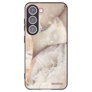 Picasee silikonski črni ovitek za Samsung Galaxy S23 5G - Cream marble