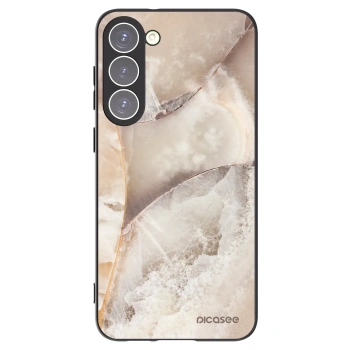 Picasee silikonski črni ovitek za Samsung Galaxy S23+ 5G - Cream marble