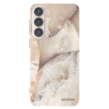Picasee silikonski prozorni ovitek za Samsung Galaxy S23+ 5G - Cream marble