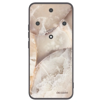 Picasee silikonski črni ovitek za Honor Magic5 Lite 5G - Cream marble