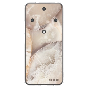 Picasee silikonski prozorni ovitek za Honor Magic5 Lite 5G - Cream marble