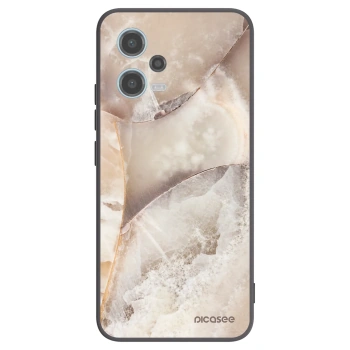Picasee silikonski črni ovitek za Xiaomi Redmi Note 12 5G - Cream marble