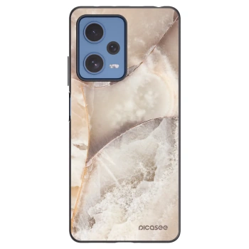 Picasee silikonski črni ovitek za Xiaomi Redmi Note 12 Pro 5G - Cream marble