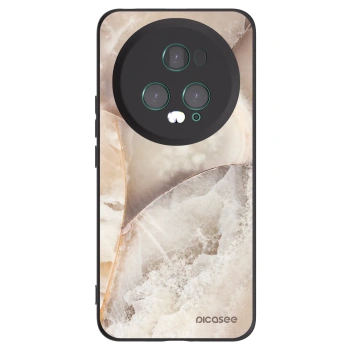 Picasee silikonski črni ovitek za Honor Magic5 Pro - Cream marble