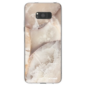 Picasee silikonski prozorni ovitek za Samsung Galaxy S8 G950F - Cream marble