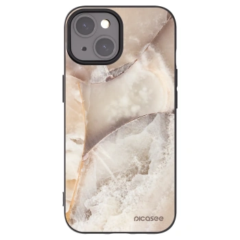 Picasee silikonski črni ovitek za Apple iPhone 15 - Cream marble