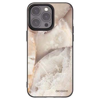 Picasee silikonski črni ovitek za Apple iPhone 15 Pro Max - Cream marble