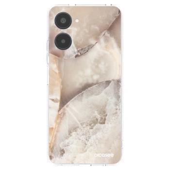 Picasee silikonski prozorni ovitek za Realme 10 4G - Cream marble