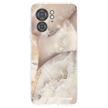 Picasee silikonski prozorni ovitek za Motorola Edge 40 - Cream marble