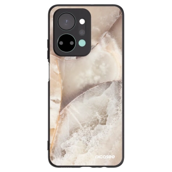 Picasee silikonski črni ovitek za Honor X7a - Cream marble