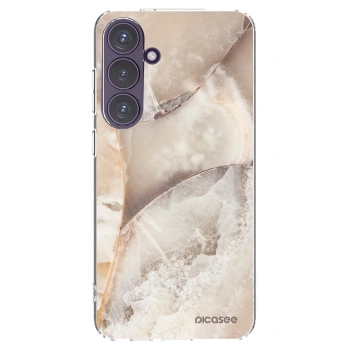 Picasee silikonski prozorni ovitek za Samsung Galaxy S24+ S926B 5G - Cream marble