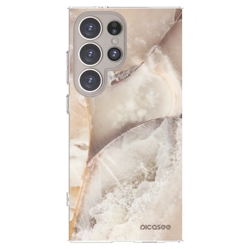 Picasee silikonski prozorni ovitek za Samsung Galaxy S24 Ultra S928B 5G - Cream marble