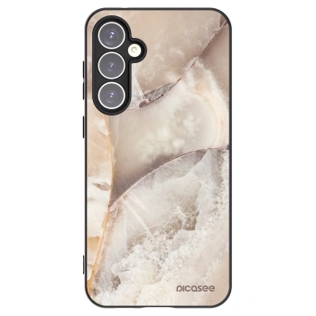 Picasee silikonski črni ovitek za Samsung Galaxy S23 FE S711B - Cream marble