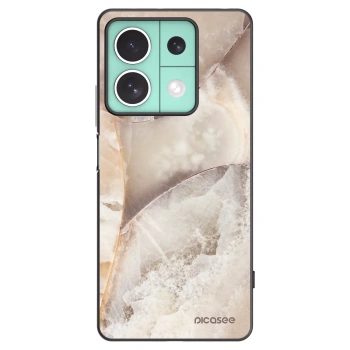 Picasee silikonski črni ovitek za Xiaomi Redmi Note 13 5G - Cream marble