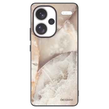 Picasee silikonski črni ovitek za Xiaomi Redmi Note 13 Pro+ 5G - Cream marble