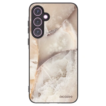 Picasee silikonski črni ovitek za Samsung Galaxy A35 5G A356B - Cream marble