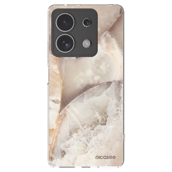 Picasee silikonski prozorni ovitek za Xiaomi Redmi Note 13 4G - Cream marble