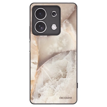 Picasee silikonski črni ovitek za Xiaomi Redmi Note 13 4G - Cream marble