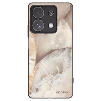 Picasee silikonski črni ovitek za Xiaomi Redmi Note 13 Pro 4G - Cream marble