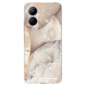 Picasee silikonski prozorni ovitek za Realme C33 (2023) - Cream marble