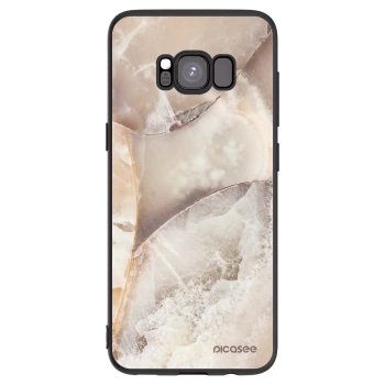 Picasee silikonski črni ovitek za Samsung Galaxy S8 G950F - Cream marble
