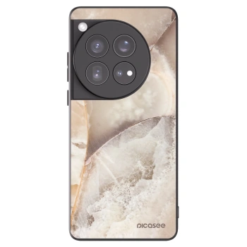 Picasee silikonski črni ovitek za OnePlus 12 5G - Cream marble