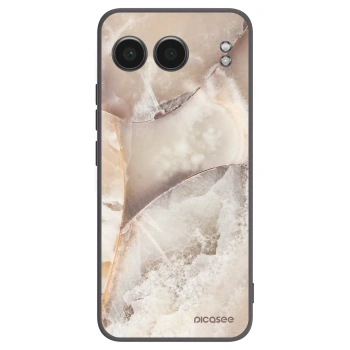 Picasee silikonski črni ovitek za OnePlus Nord 4 - Cream marble