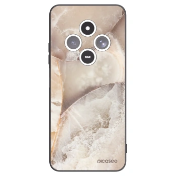 Picasee silikonski črni ovitek za Xiaomi Redmi 14C - Cream marble
