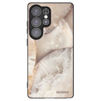 Picasee silikonski črni ovitek za Samsung Galaxy S25 Ultra 5G - Cream marble