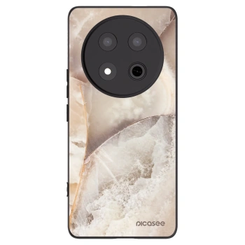 Picasee silikonski črni ovitek za Honor Magic7 Lite 5G - Cream marble