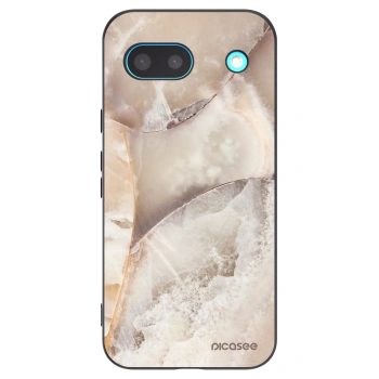 Picasee silikonski črni ovitek za Google Pixel 8 - Cream marble