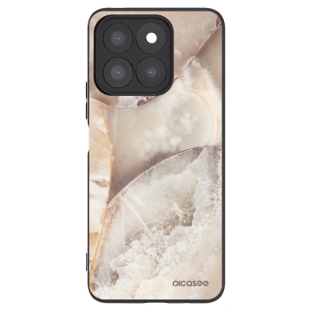 Picasee silikonski črni ovitek za Honor X8c - Cream marble