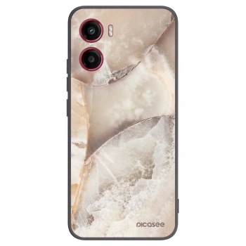 Picasee silikonski črni ovitek za Motorola Moto G05 - Cream marble