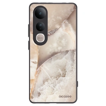 Picasee silikonski črni ovitek za Vivo V50 Lite 5G - Cream marble