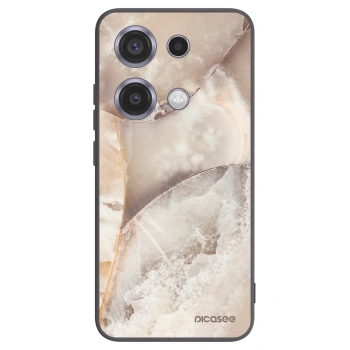 Picasee silikonski črni ovitek za Xiaomi Redmi Note 14S - Cream marble