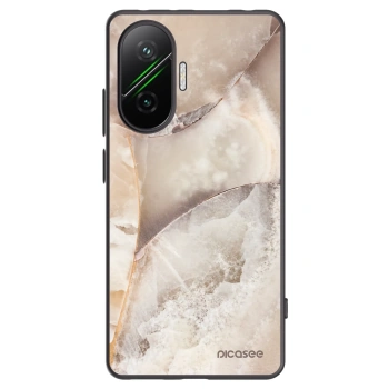 Picasee silikonski črni ovitek za Xiaomi Poco F7 5G - Cream marble