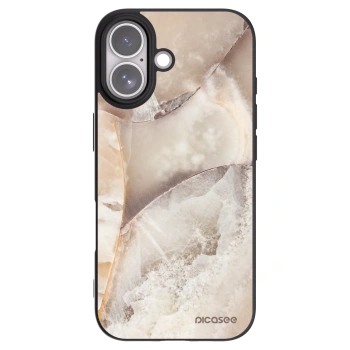 Picasee silikonski črni ovitek za Apple iPhone 17 - Cream marble