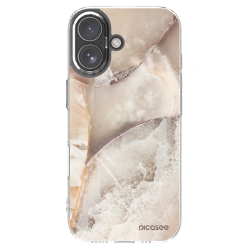 Picasee silikonski prozorni ovitek za Apple iPhone 17 - Cream marble
