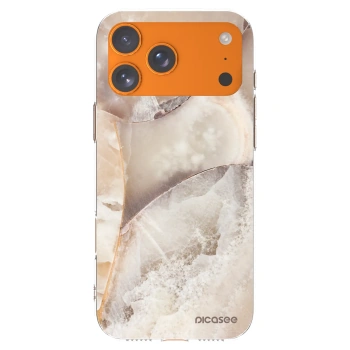 Picasee silikonski prozorni ovitek za Apple iPhone 17 Pro Max - Cream marble