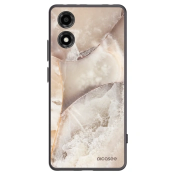 Picasee silikonski črni ovitek za Motorola Moto E14 - Cream marble