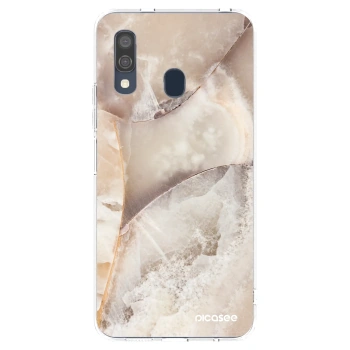 Picasee silikonski prozorni ovitek za Samsung Galaxy A40 A405F - Cream marble