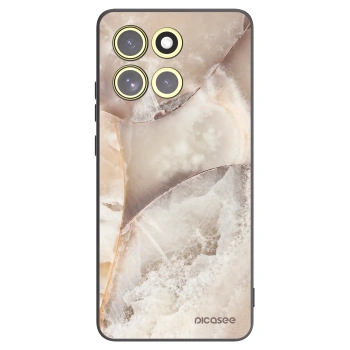Picasee silikonski črni ovitek za Motorola Moto G86 5G - Cream marble