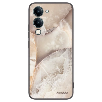 Picasee silikonski črni ovitek za Vivo Y29s 5G - Cream marble