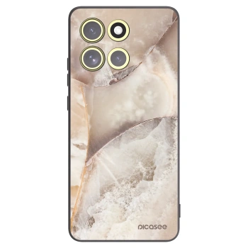 Picasee silikonski črni ovitek za Motorola Moto G86 Power 5G - Cream marble