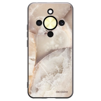 Picasee silikonski črni ovitek za Honor Magic8 Lite 5G - Cream marble